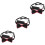 3Pièces Accessoires Soirée Nœuds Polyester Noir 6
