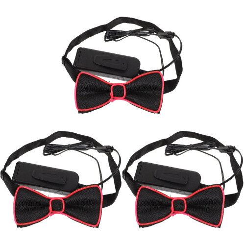 3Pièces Accessoires Soirée Nœuds Polyester Noir 2