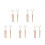 10Pièces - Batterie Mini Baguettes Bois Beige Design Durable 3