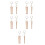 10Pièces - Batterie Mini Baguettes Bois Beige Design Durable 2