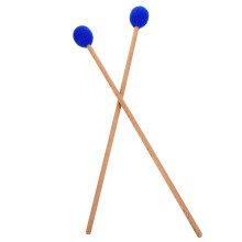 5Paires Baguettes Percussion Manche Bois Couleur Bleu Fil Laine