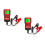 2Pièces Testeur Batterie Auto ABS Rouge Protection Et Mesure Précise 7