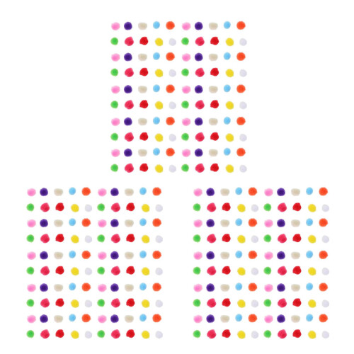 3Pièces Boules De Feutre Multicolores Mini Pour DIY 2