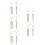 10Pièces - Batterie Mini Baguettes Bois Beige Design Durable 5