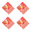 240Pièces Sacs Argent Rouge Décor Nouvel An Chinois 4