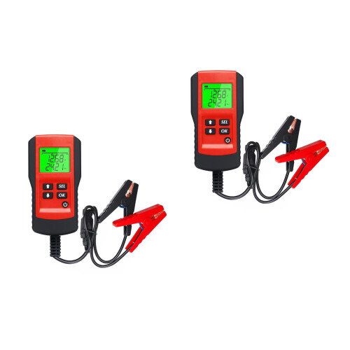2Pièces Testeur Batterie Auto ABS Rouge Protection Et Mesure Précise 2