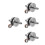 4Pièces Kit Argent Métal Atv Pour Tout- 5