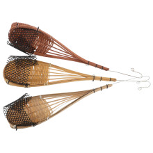 6Pcs Rustic Bamboo Plant Holders Wall Mounted Hanging Baskets for Home