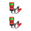 2Pièces Testeur Batterie Auto ABS Rouge Protection Et Mesure Précise 8