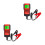 2Pièces Testeur Batterie Auto ABS Rouge Protection Et Mesure Précise 5