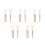 10Pièces - Batterie Mini Baguettes Bois Beige Design Durable 6