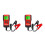 2Pièces Testeur Batterie Auto ABS Rouge Protection Et Mesure Précise 4
