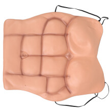3Pièces Costume Muscles Homme Beige Réaliste Déguisement Cosplay