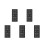 5Pièces Cigare Noir PP Acier Inoxydable Précis 5