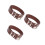 3Pièces Ceintures Simples PU Café Pour Usage Fixation Femme 3