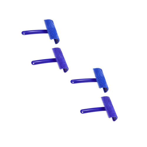 4Pièces Kit Texture Bois Bleu Caoutchouc Pour Projets Maison 1