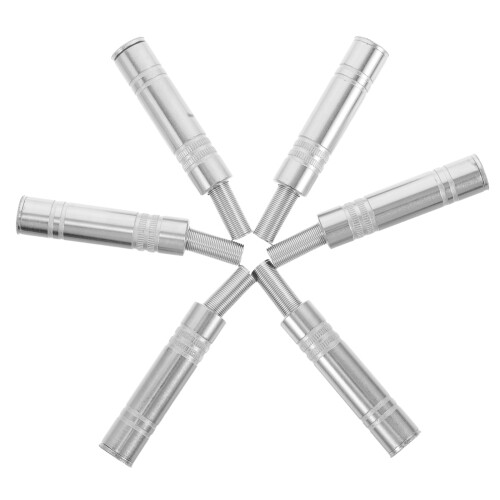 12Pièces Connecteurs Jack Stéréo Métal Argent Pour Audio Micro 1