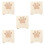5Pièces Cartes De En Bois Beige Pour Décor D’animal 5