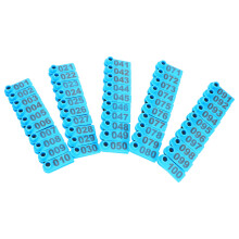300Pièces Marqueurs Mouton Numérotés Bleu Tpu Usage Fermier
