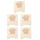 5Pièces Cartes De En Bois Beige Pour Décor D’animal 9