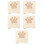 5Pièces Cartes De En Bois Beige Pour Décor D’animal 4