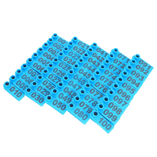 300Pièces Marqueurs Mouton Numérotés Bleu Tpu Usage Fermier 1