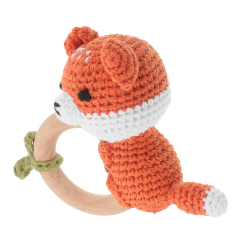 2Pièces Renard Hochet Musical En Crochet Pour -