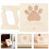 5Pièces Cartes De En Bois Beige Pour Décor D’animal 10