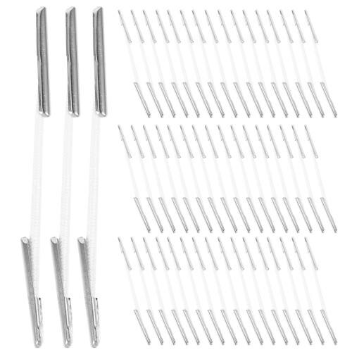 300Pièces Bandes Élastiques Blanches À Pointes Métal Pour DIY Couture 2