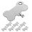 24Stk Haustiermarken Knochen Form Silber Namensschild 1