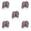 5Pièces Cape Halloween Enfant Polyester Style Mexicain 7