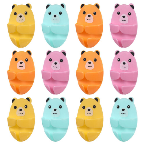 48Pièces Supports Câbles Ours Adhésifs ABS Perçage Pour Cuisine 1