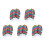 5Pièces Cape Halloween Enfant Polyester Style Mexicain 4