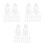 72Pcs Clear Plastic Blind Clips Pom Material Bottom Rail Hold Brackets 5