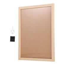 2Pcs Beige Wooden Photo Frame Simple Painting Holder for Decor