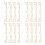 16Pièces Kit Mini Maison Bois Beige Pour Décor Sculpté Chinois 5