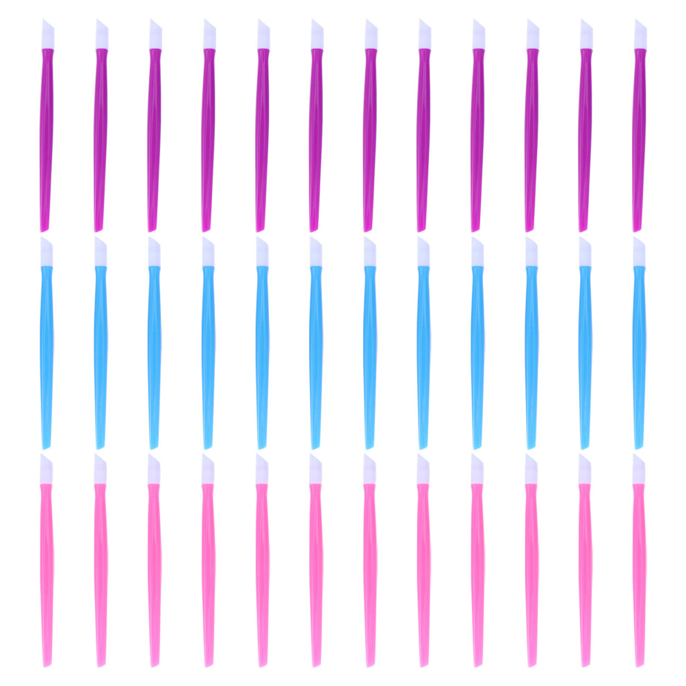 Villcase 600Pcs Multipurpose Plastic Manicure Sticks Nail Art Cuticle Removers
