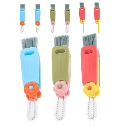 18Pièces Brosses Colorées Nettoyage Maison Polyvalentes 2