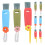 18Pièces Brosses Colorées Nettoyage Maison Polyvalentes 1