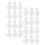 72Pcs Clear Plastic Blind Clips Pom Material Bottom Rail Hold Brackets 3