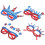 20Pcs Assorted Color Independence Day Sunglasses Party Cardboard Props 1