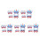 20Pcs Assorted Color Independence Day Sunglasses Party Cardboard Props 5