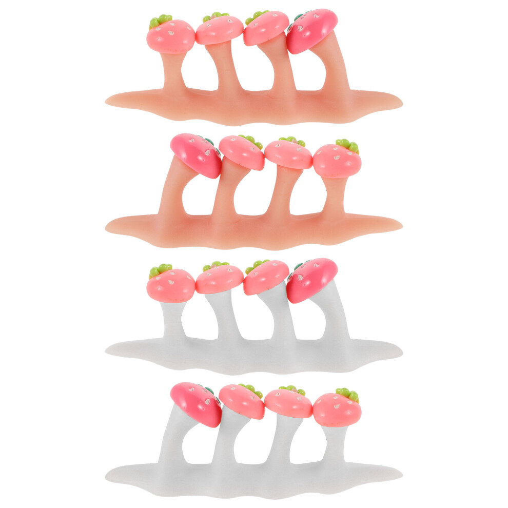 Totority 4Sets Silicone Toe Separators Soft Toe Spacers For Manicure Pedicure