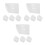 12Pcs Weatherproof White PP Wall Socket Covers for Outdoor Protection 5
