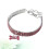 3Pcs Rhinestone Dog Necklace Pink Adjustable Collar with Bone Charm 3