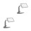 2Pcs Grey ABS Lighted Magnifying Glass with LED for Book Reading 6