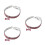 3Pcs Rhinestone Dog Necklace Pink Adjustable Collar with Bone Charm 6