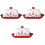 3Pcs Ceramic Butter Keeper Container Multi Color Stylish Butter Dish 5