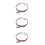 3Pcs Rhinestone Dog Necklace Pink Adjustable Collar with Bone Charm 8