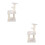 2Pièces Griffoir Chat Kittens Beige En Bois Dense Résistant Doux 7